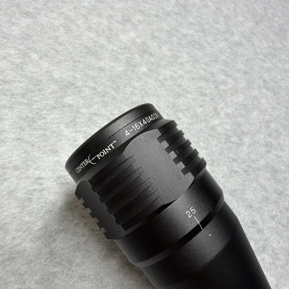 CenterPoint 4-16x40 Scope Adjustable Objective Rifle Scope With Rings